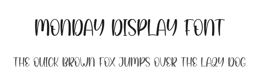 Monday Display Font by creativeletter — Display Font