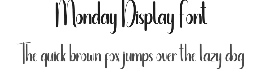 Monday Display Font by creativeletter — Script Handwritten Font