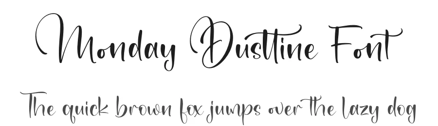 Monday Dusttine Font by letterfabric — Script Handwritten Font