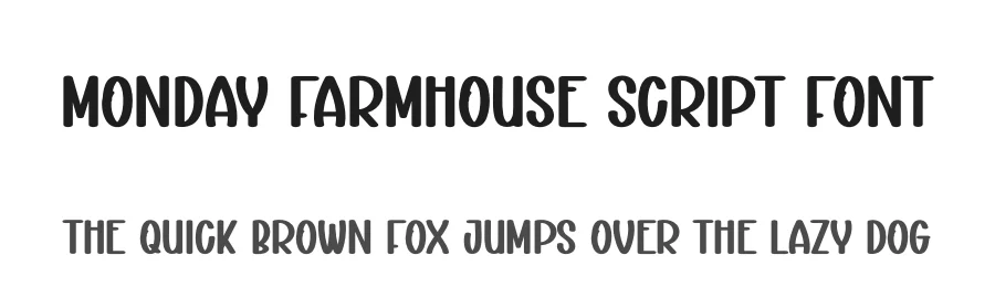 Monday Farmhouse Script Font by creativeletter — Script Handwritten Font
