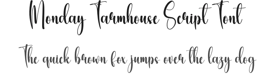 Monday Farmhouse Script Font by creativeletter — Script Handwritten Font