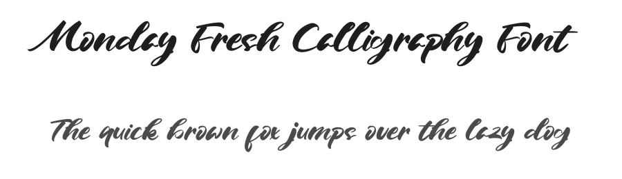 Monday Fresh Calligraphy Font by agniardi — Script Handwritten Font