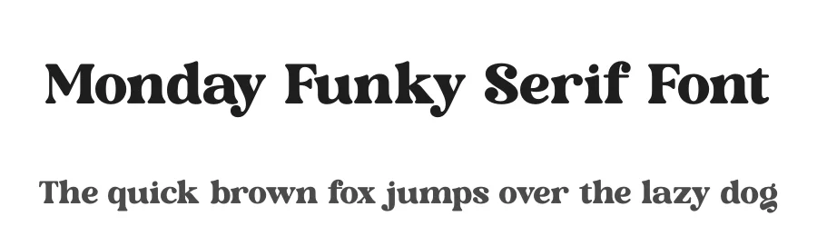 Monday Funky Serif Font by timelesstype.co — Display Font