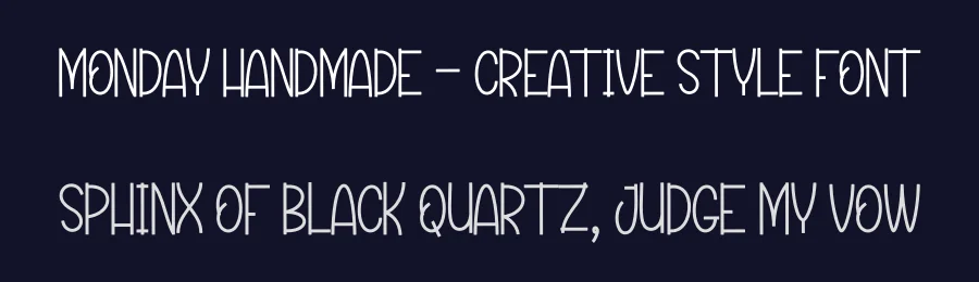 Monday Handmade – Creative Style Font by andikastudio — Display Font — thumbnail 2