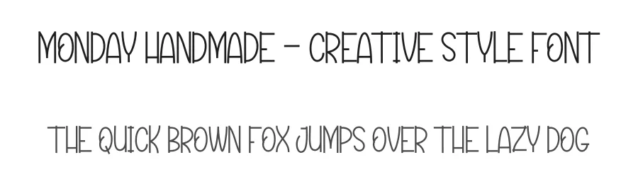 Monday Handmade β Creative Style Font by andikastudio β Display Font