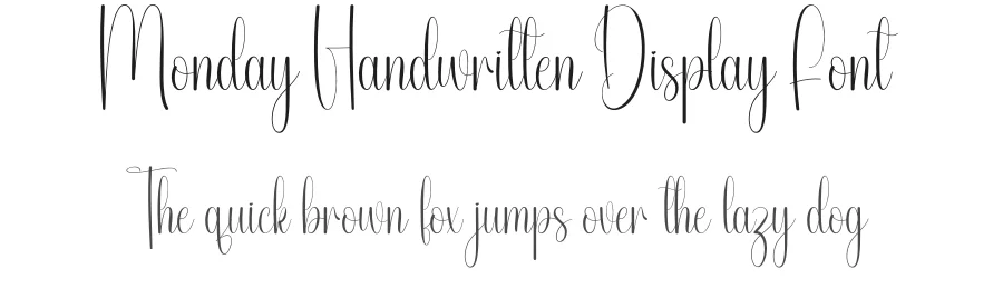 Monday Handwritten Display Font by andikastudio — Script Handwritten Font