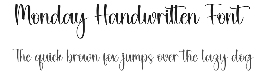 Monday Handwritten Font by creativeletter — Script Handwritten Font