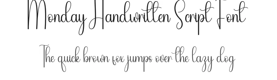 Monday Handwritten Script Font by andikastudio — Script Handwritten Font