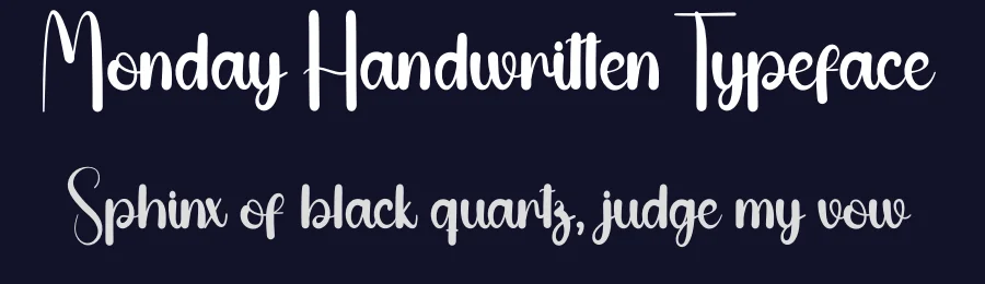 Monday Handwritten Typeface by andikastudio — Script Handwritten Font — thumbnail 2