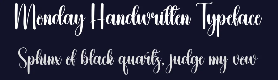 Monday Handwritten Typeface by creativeletter — Script Handwritten Font — thumbnail 2