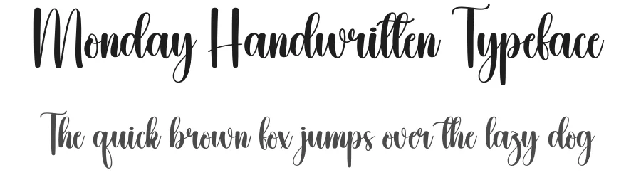 Monday Handwritten Typeface by creativeletter — Script Handwritten Font