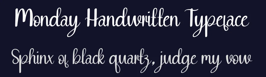 Monday Handwritten Typeface by andikastudio — Script Handwritten Font — thumbnail 2