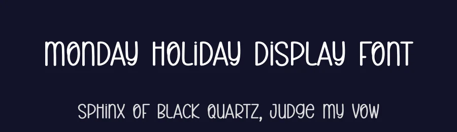 Monday Holiday Display Font by andikastudio — Display Font — thumbnail 2