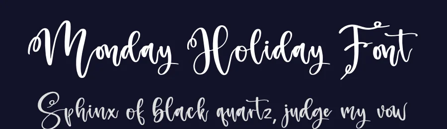 Monday Holiday Font by perspectype — Script Handwritten Font — thumbnail 2