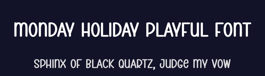 Monday Holiday Playful Font by creativeletter — Display Font — thumbnail 2