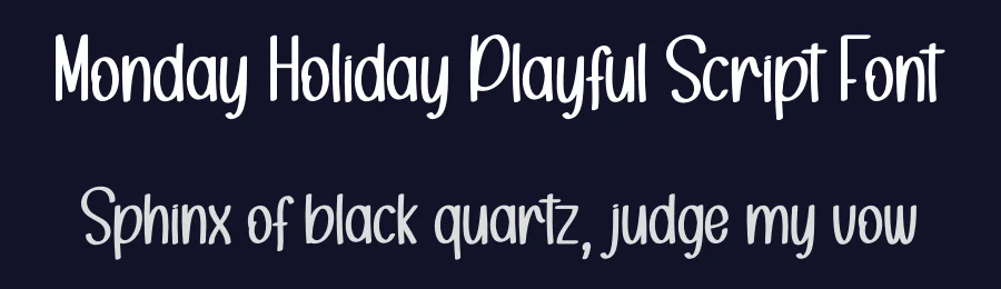 Monday Holiday Playful Script Font by creativeletter — Script Handwritten Font — thumbnail 2