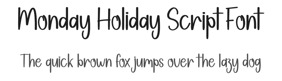 Monday Holiday Script Font by andikastudio — Script Handwritten Font