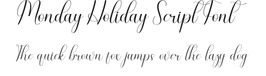 Monday Holiday Script Font by andikastudio — Script Handwritten Font