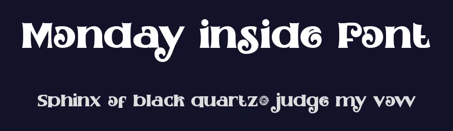 Monday inside Font by CalligraphyFonts.net — Serif Font — thumbnail 2