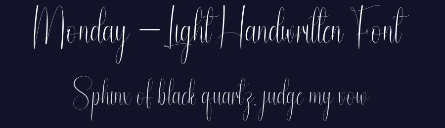 Monday – Light Handwritten Font by andikastudio — Script Handwritten Font — thumbnail 2