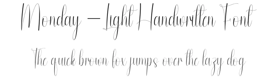 Monday – Light Handwritten Font by andikastudio — Script Handwritten Font