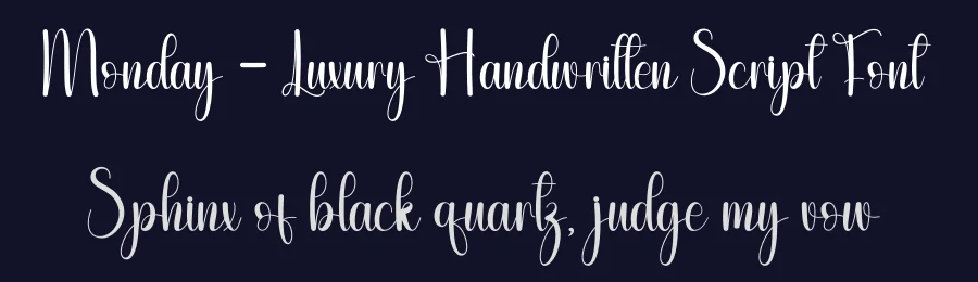 Monday – Luxury Handwritten Script Font by andikastudio — Script Handwritten Font — thumbnail 2