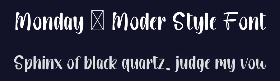 Monday – Moder Style Font by freshtypeink — Display Font — thumbnail 2