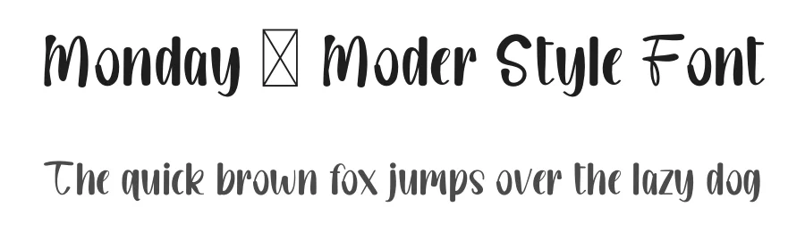 Monday – Moder Style Font by freshtypeink — Display Font