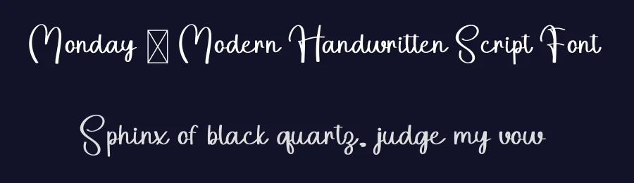 Monday – Modern Handwritten Script Font by freshtypeink — Script Handwritten Font — thumbnail 2