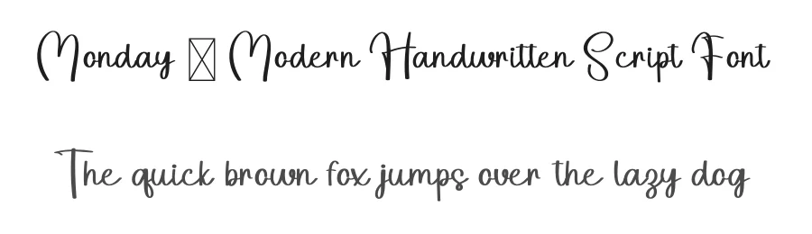 Monday – Modern Handwritten Script Font by freshtypeink — Script Handwritten Font