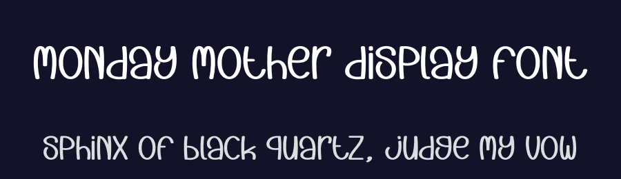 Monday Mother Display Font by andikastudio — Display Font — thumbnail 2