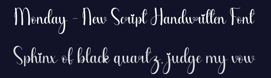 Monday – New Script Handwritten Font by andikastudio — Script Handwritten Font — thumbnail 2