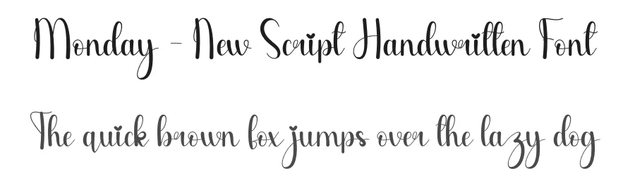 Monday – New Script Handwritten Font by andikastudio — Script Handwritten Font