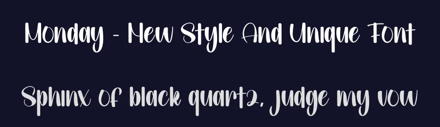 Monday – New Style And Unique Font by andikastudio — Display Font — thumbnail 2
