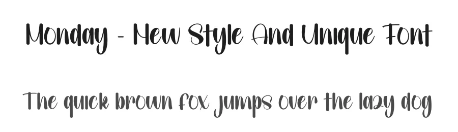 Monday – New Style And Unique Font by andikastudio — Display Font