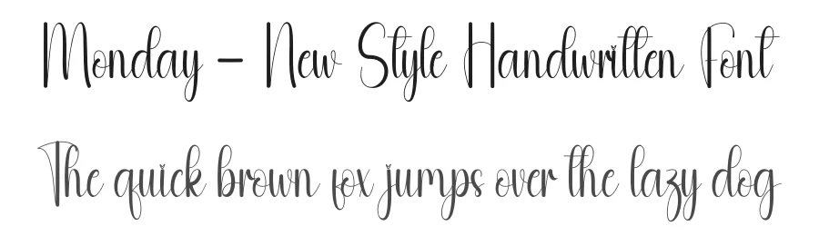 Monday – New Style Handwritten Font by andikastudio — Script Handwritten Font