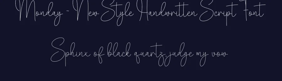 Monday – New Style Handwritten Script Font by creativeletter — Script Handwritten Font — thumbnail 2