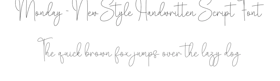 Monday – New Style Handwritten Script Font by creativeletter — Script Handwritten Font