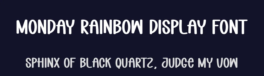 Monday Rainbow Display Font by creativeletter — Display Font — thumbnail 2