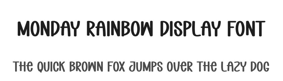 Monday Rainbow Display Font by creativeletter — Display Font