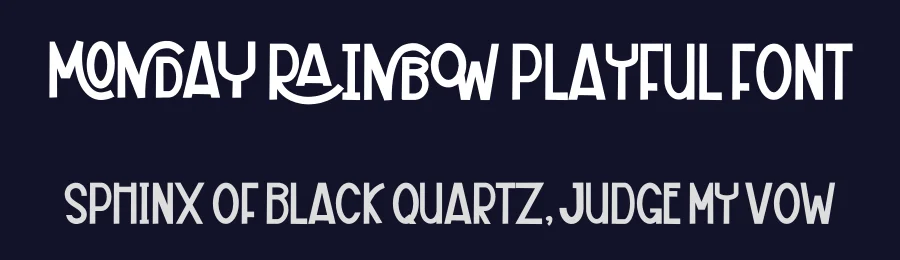 Monday Rainbow Playful Font by freshtypeink — Display Font — thumbnail 2