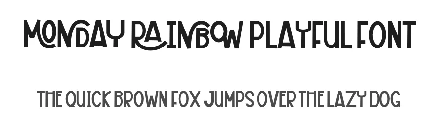 Monday Rainbow Playful Font by freshtypeink — Display Font