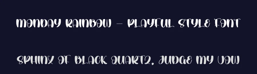 Monday Rainbow – Playful Style Font by andikastudio — Display Font — thumbnail 2