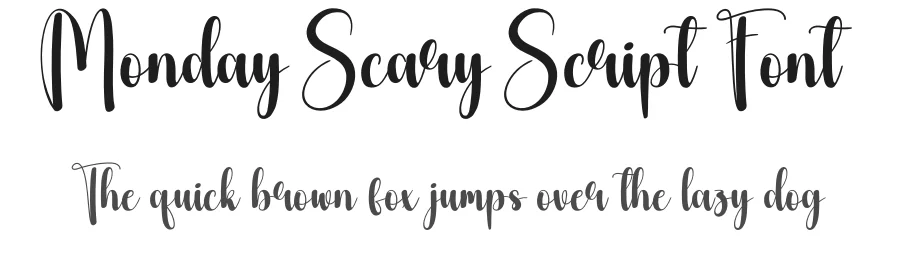 Monday Scary Script Font by creativeletter — Script Handwritten Font