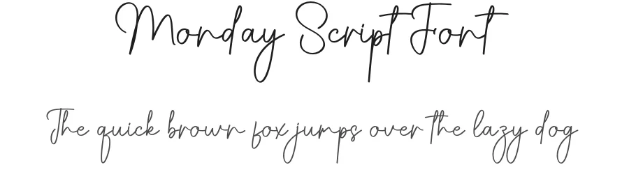 Monday Script Font by creativeletter — Script Handwritten Font