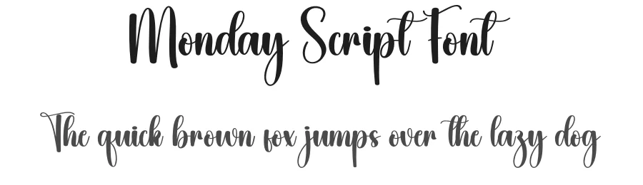 Monday Script Font by creativeletter — Script Handwritten Font