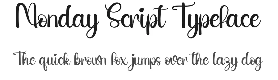 Monday Script Typeface by andikastudio — Script Handwritten Font