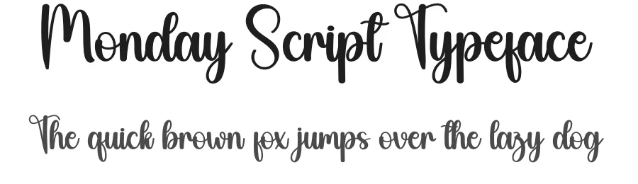 Monday Script Typeface by creativeletter — Script Handwritten Font