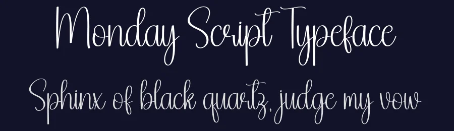 Monday Script Typeface by creativeletter — Script Handwritten Font — thumbnail 2