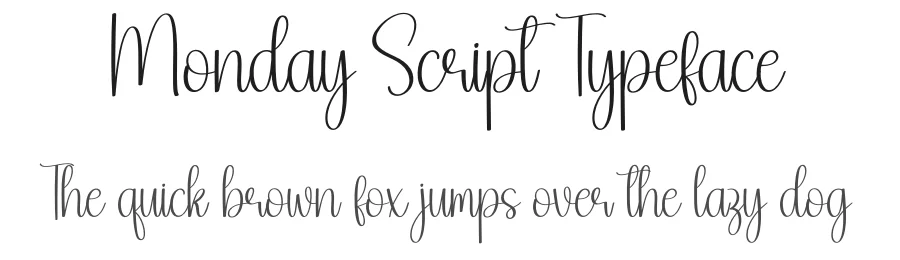 Monday Script Typeface by creativeletter — Script Handwritten Font